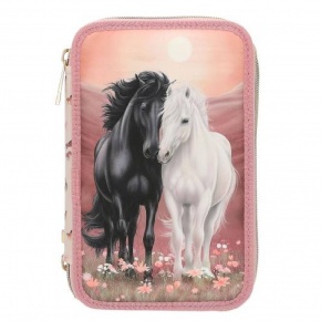 TOPModel töltött tolltartó, 3-emeletes, púderszínű, lovas, Miss Melody, BLOSSOM PONY (6)