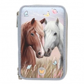 TOPModel töltött tolltartó, 3-emeletes, szürke, lovas, Miss Melody, LED (6)