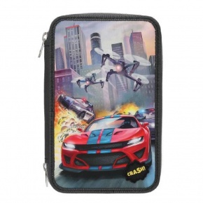 TOPModel töltött tolltartó, 3-emeletes, autós, drónos, Action World, LED (6)