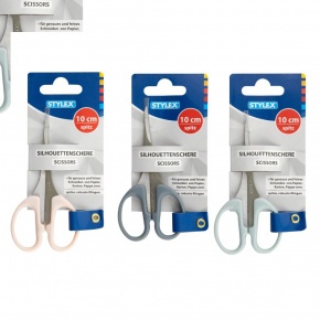 Stylex olló, hegyes végű, 10 cm, 3 féle szín