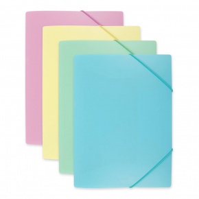 Stylex gumis mappa, A4, PP, 4 féle szín, Macaron