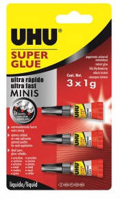 UHU Super minis pillanatragasztó 3x1g.