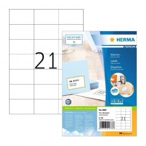 Herma etikett fehér, A4, 70x42,3mm (21)