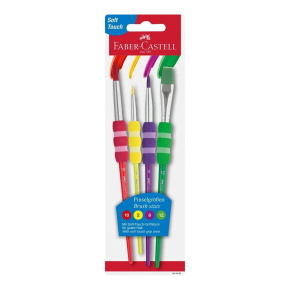Faber-Castell Ecset készlet 4db-os puha tapintású (2,6,10,12)