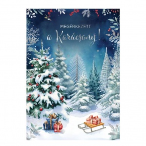 Üdvözlőlap "Z" árkód, Erdei karácsony