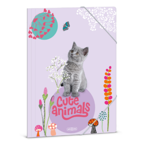 Ars Una A4 Gumis mappa Cute Animals-kitten (5368) 24