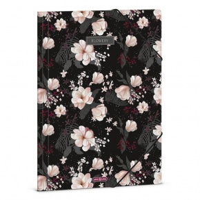50213740 Ars Una A4 Gumis mappa Flowery black (5374) 24