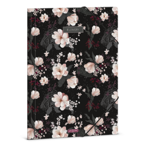 50213740 Ars Una A4 Gumis mappa Flowery black (5374) 24