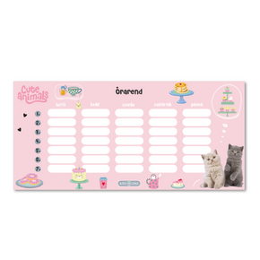 Ars Una egylapos órarend Cute animals-tea party (5532) 26