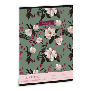 Ars Una A5 leckefüzet Flowery green (5535) 26