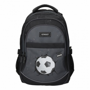 Street hátizsák (32x22x46 cm, 32l) fekete, focilabdás Win, Active (3)