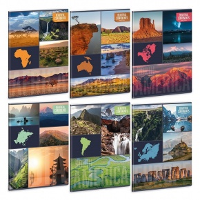Ars Una A4 extra kapcsos füzet vonalas Beautiful Continents (5190) 22