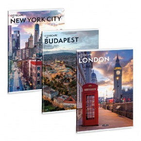 Ars Una A4 extra kapcsos füzet, vonalas Cityscape (5593) 26