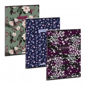 Ars Una A4 extra kapcsos füzet, négyzethálós Sakura-Navy-Flowery mix (5591) 26