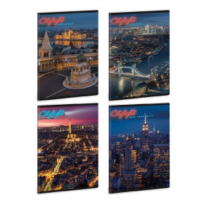 Ars Una A5 extra kapcsos füzet négyzethálós City light (5420) 24