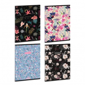 Ars Una A5 extra kapcsos füzet, sima Flowers-mix (5521) 25