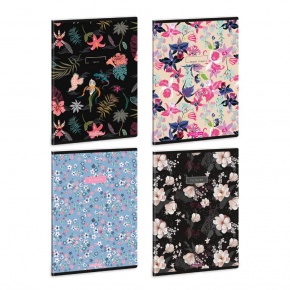 Ars Una A5 extra kapcsos füzet, szótár Flowers-mix (5521) 25