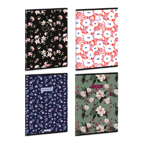 Ars Una A5 extra kapcsos füzet-ponthálós Navy-Flowery-mix (5595) 26