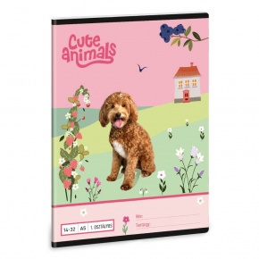 Ars Una 1432, I. oszt. A5 füzet Cute Animals Doggie (5458) 25