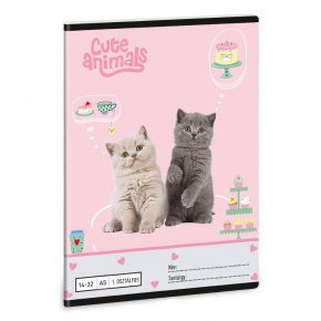 Ars Una 1432, I. oszt. A5 füzet Cute animals-tea party (5532) 26
