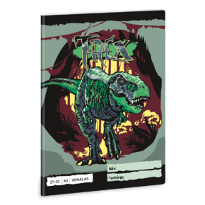 Ars Una 2132, vonalas A5 füzet T-Rex (5346) 24