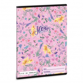 Ars Una 2132, vonalas A5 füzet Fleur (5366) 24
