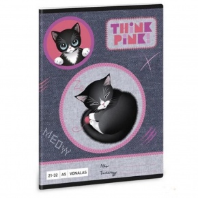 Ars Una 2132, vonalas A5 füzet Think Pink (5519) 26