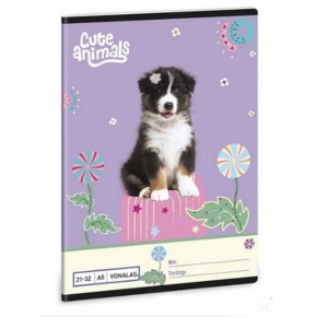 Ars Una 2132, vonalas A5 füzet Cute animals- Aussie (5528) 26