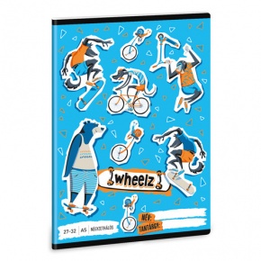 53632623 Ars Una 2732, négyzethálós A5 füzet Wheelz (5262) 23