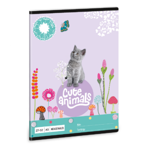 Ars Una 2732, négyzethálós A5 füzet Cute Animals-kitten (5368) 24