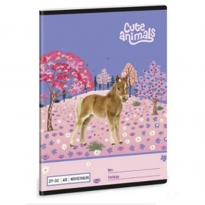 Ars Una 2732, négyzethálós A5 füzet Cute Animals-Horse (5526) 26