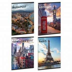 Ars Una A4 extra kapcsos füzet, sima Cityscape (5593) 26