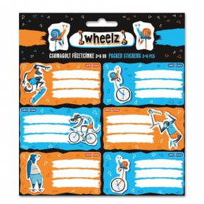 Ars Una csomagolt füzetcímke (3 x 6 db) Wheelz (5262) 23