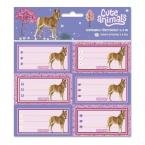 Ars Una csomagolt füzetcímke (3 x 6 db) Cute Animals-Horse (5526) 26
