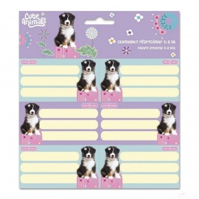 Ars Una csomagolt füzetcímke (3 x 6 db) Cute animals- Aussie (5528) 26