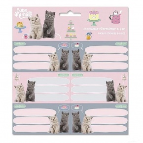 Ars Una csomagolt füzetcímke (3 x 6 db) Cute animals-tea party (5532) 26