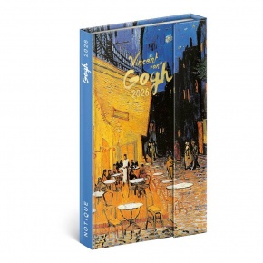 5413-VG Reálszisztéma Heti beosztású, mágnessel záródó határidőnapló, 12,5 x 20,8 cm Vincent van Gogh (2026)