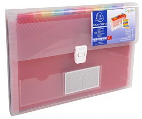 Exacompta irattasak 13-részes, PP, (33x24 cm) Crystal