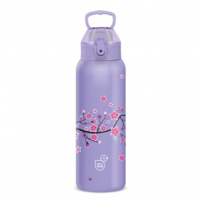 Ars Una duplafalú fémkulacs 3D (700ml) Snow Flower-purple (5547) 25