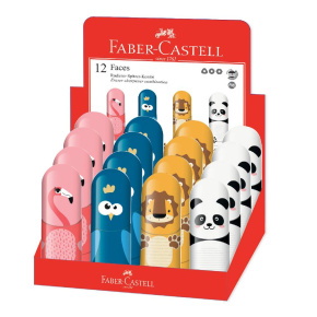 Faber-Castell Hegyező + radír, Faces vegyes