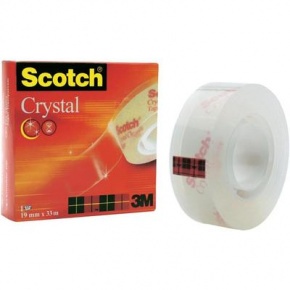 3M Scotch Crystal ragasztószalag 19 mm × 33 m, dobozolt