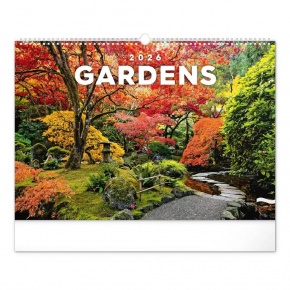 6094-GA Reálszisztéma Falinaptár Gardens 48 × 33 cm (2026)