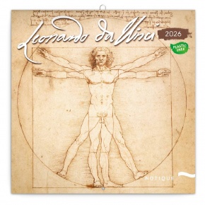 6097-LV Reálszisztéma Lemeznaptár Leonardo da Vinci 30 × 30 cm (2026)