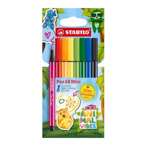 STABILO Pen 68 Mini Animal Vibes rostirón készlet 8 db-os