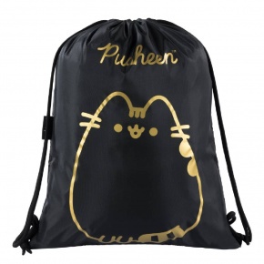 Majewski tornazsák, fekete, arany feliratos Pusheen (5)