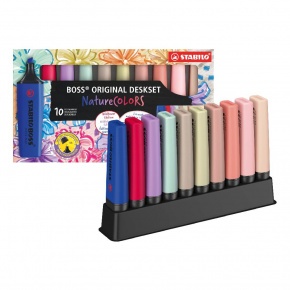 STABILO BOSS NatureCOLORS asztali szövegkiemelő készlet 10 db-os