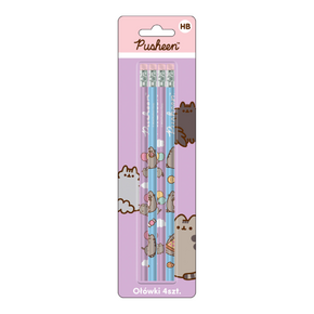 Majewski HB ceruza szett radírral, 4db-os, 2-féle, Pusheen (5)