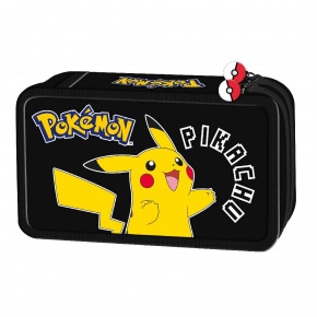 Majewski töltött tolltartó, fekete-sárga, Pokemon (5)