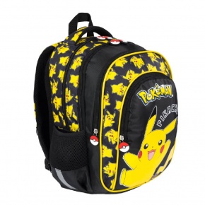 Majewski hátizsák, 4 részes, fekete-sárga, Pokemon (5)