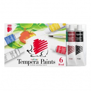 ICO Süni tempera 6db tubusos színes 16ml